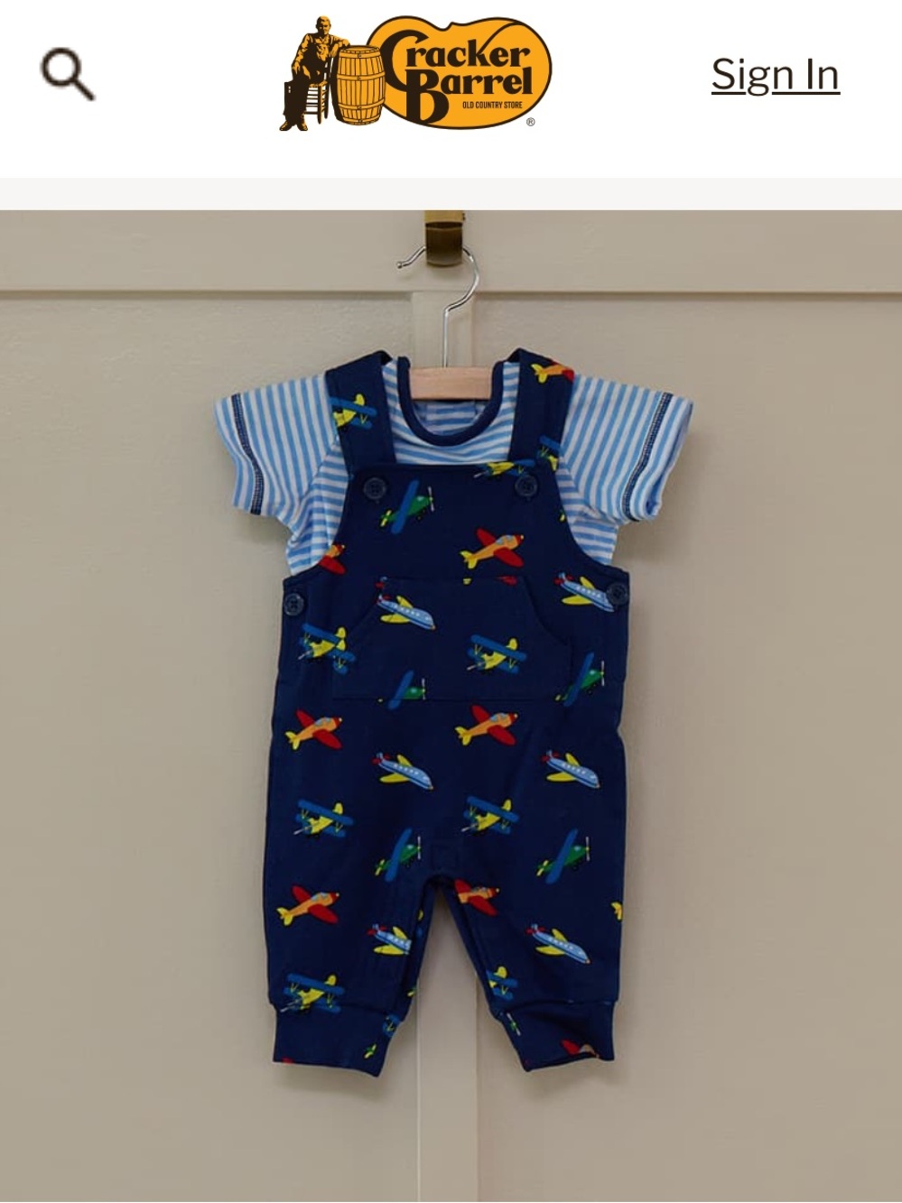 Airplane baby boy overalls outfit